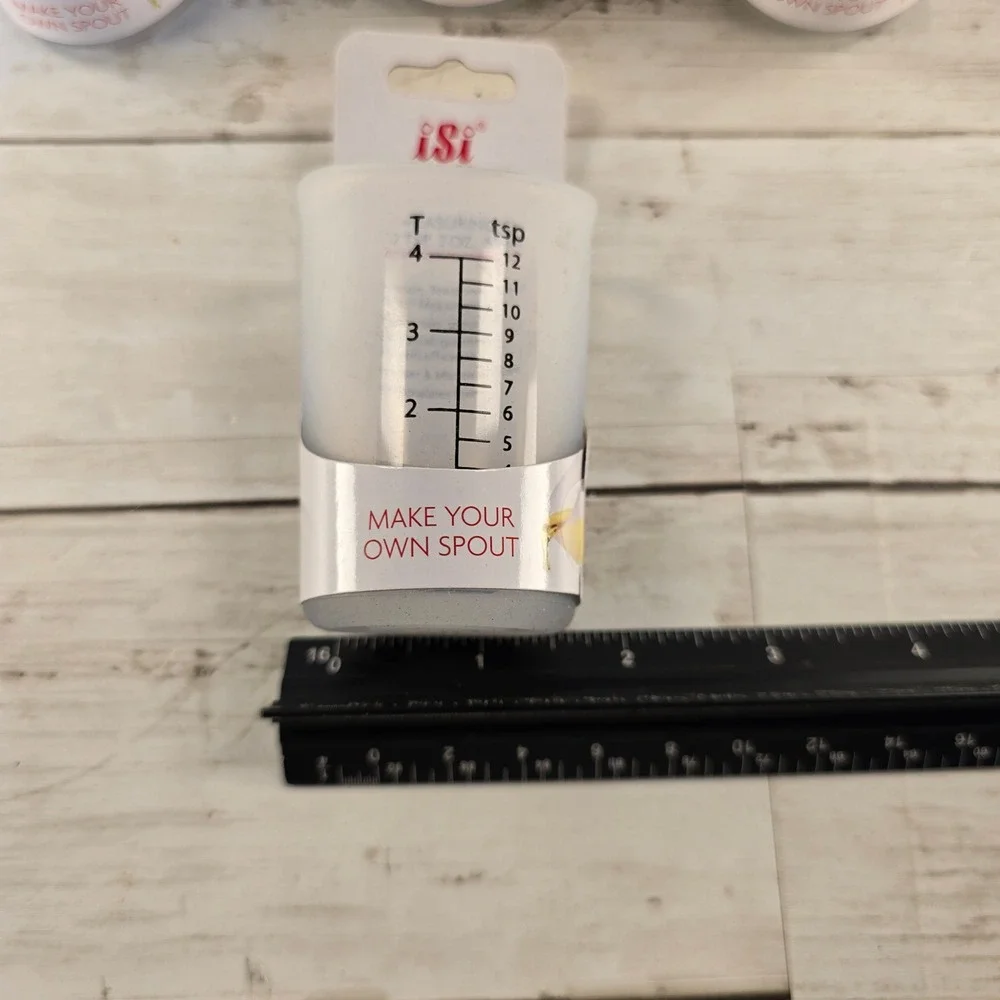 NEW Lot of 12 iSi Basics Flex-it Mini Measuring Cup 2oz 60ml Silicone Flex Spout